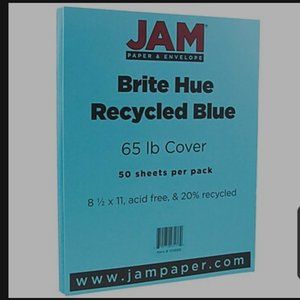 Brand New in package- Blue JAM Paper 65 lb. Cardstock Paper, 8.5" x 11",